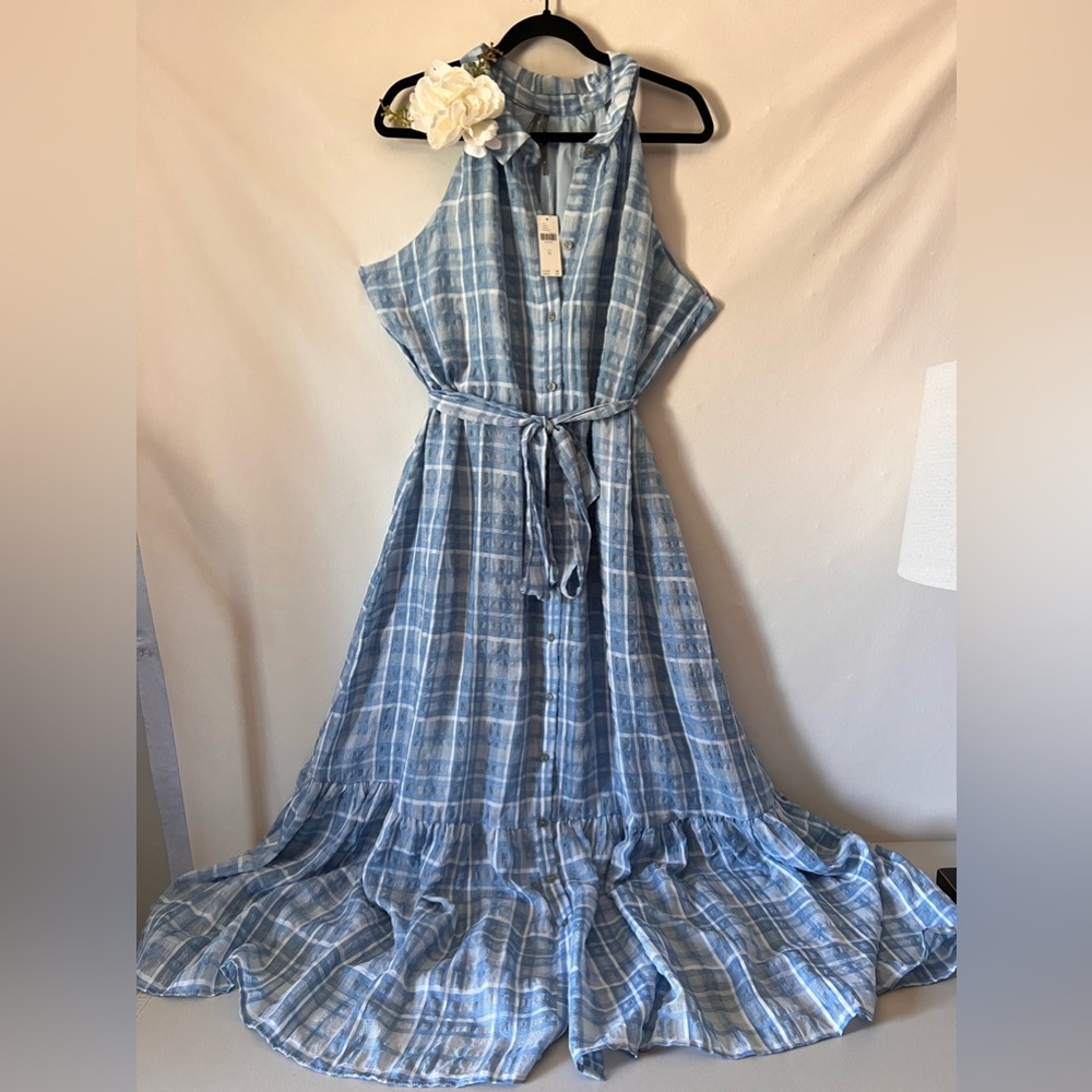 Sleeveless Buttondown Maxi Shirt Dress - Picture 8 of 10